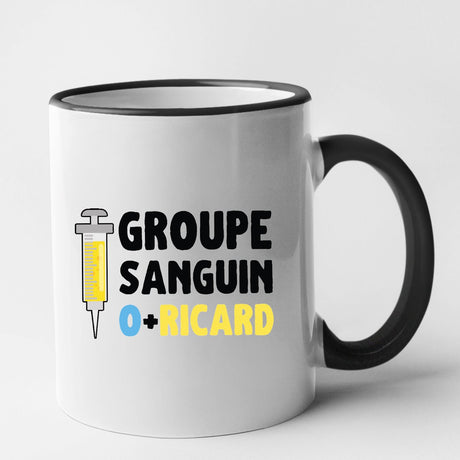 Mug Groupe sanguin O + Ricard Noir