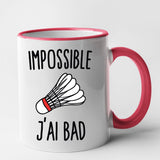 Mug Impossible j'ai bad Rouge