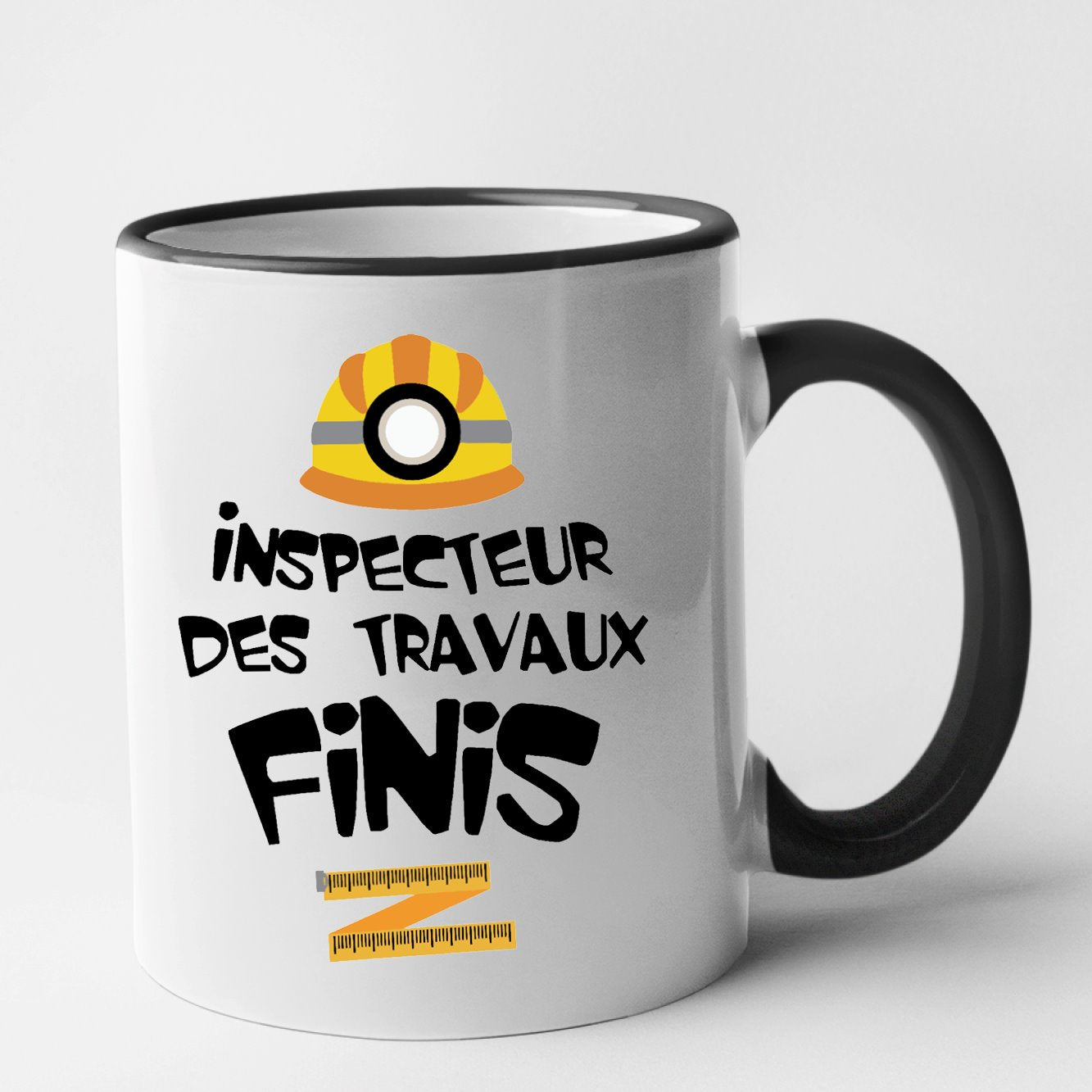 Mug Inspecteur des travaux finis Noir