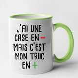 Mug J'ai une case en moins Vert