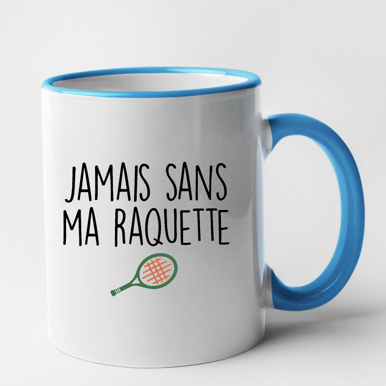 Mug Jamais sans ma raquette Bleu