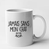 Mug Jamais sans mon chat Blanc