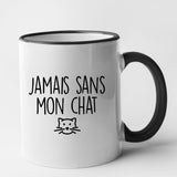 Mug Jamais sans mon chat Noir