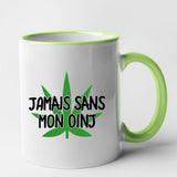 Mug Jamais sans mon oinj Vert