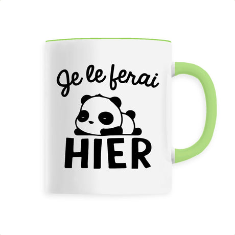 Mug Je le ferai hier Vert