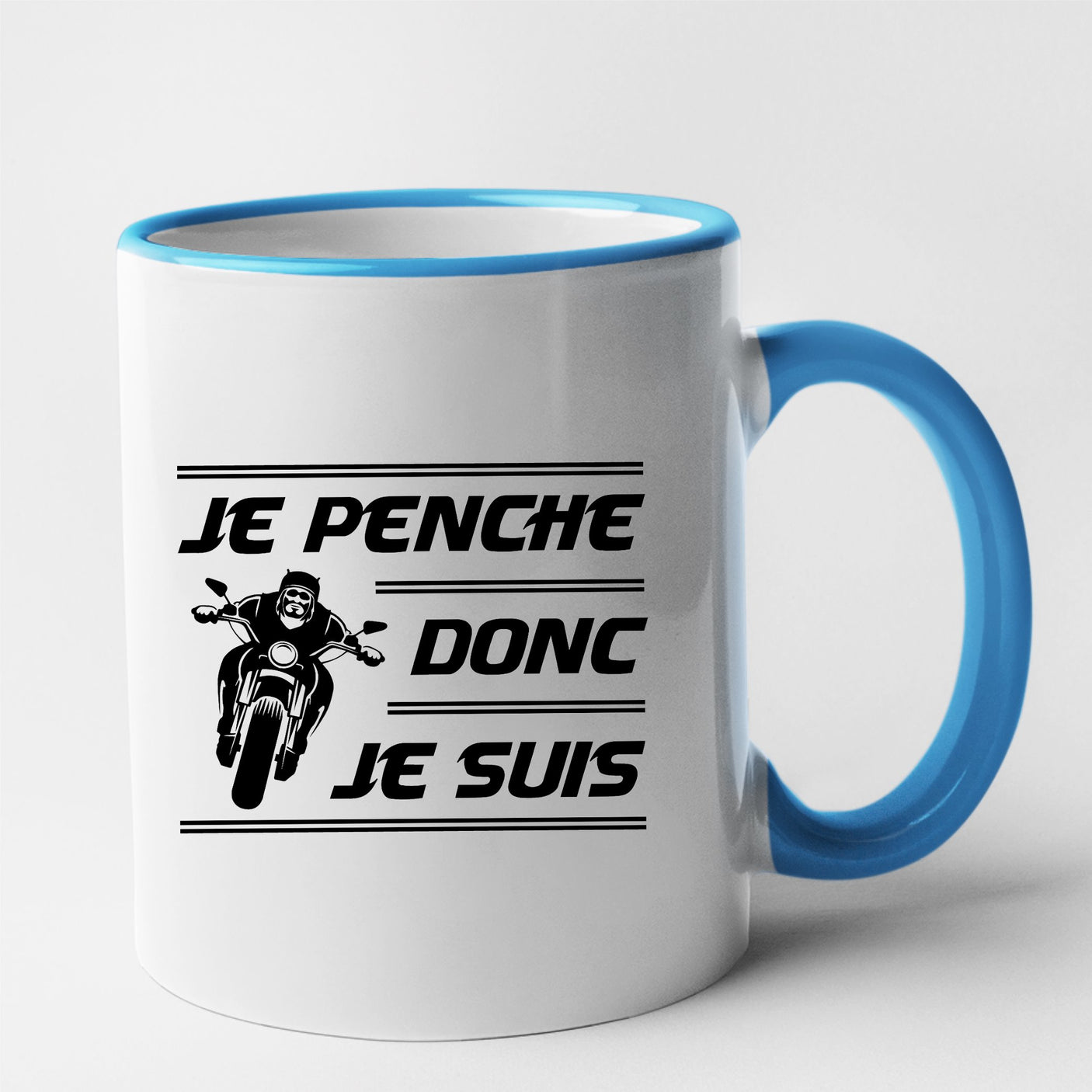 Mug Je penche donc je suis Bleu