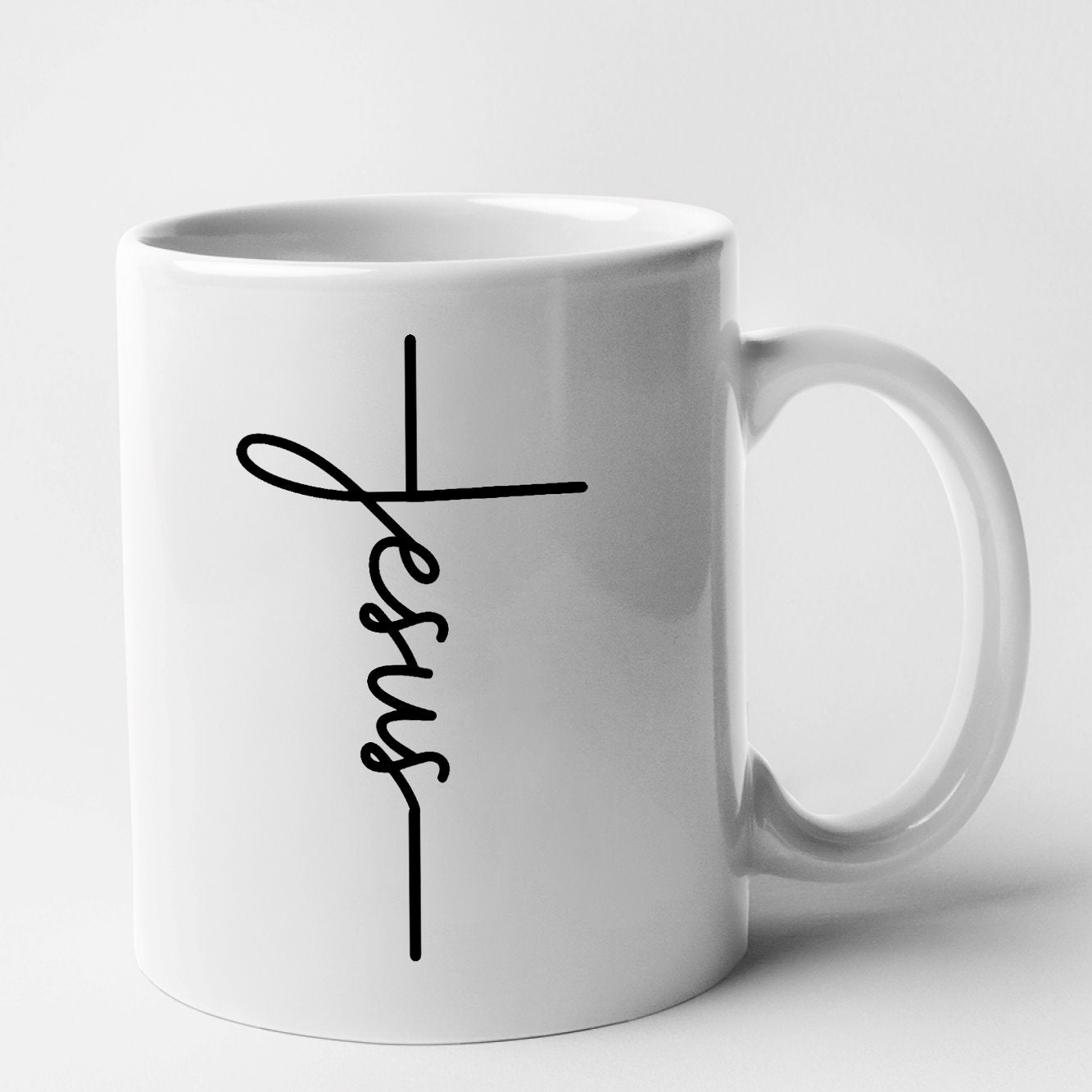 Mug Jesus Blanc