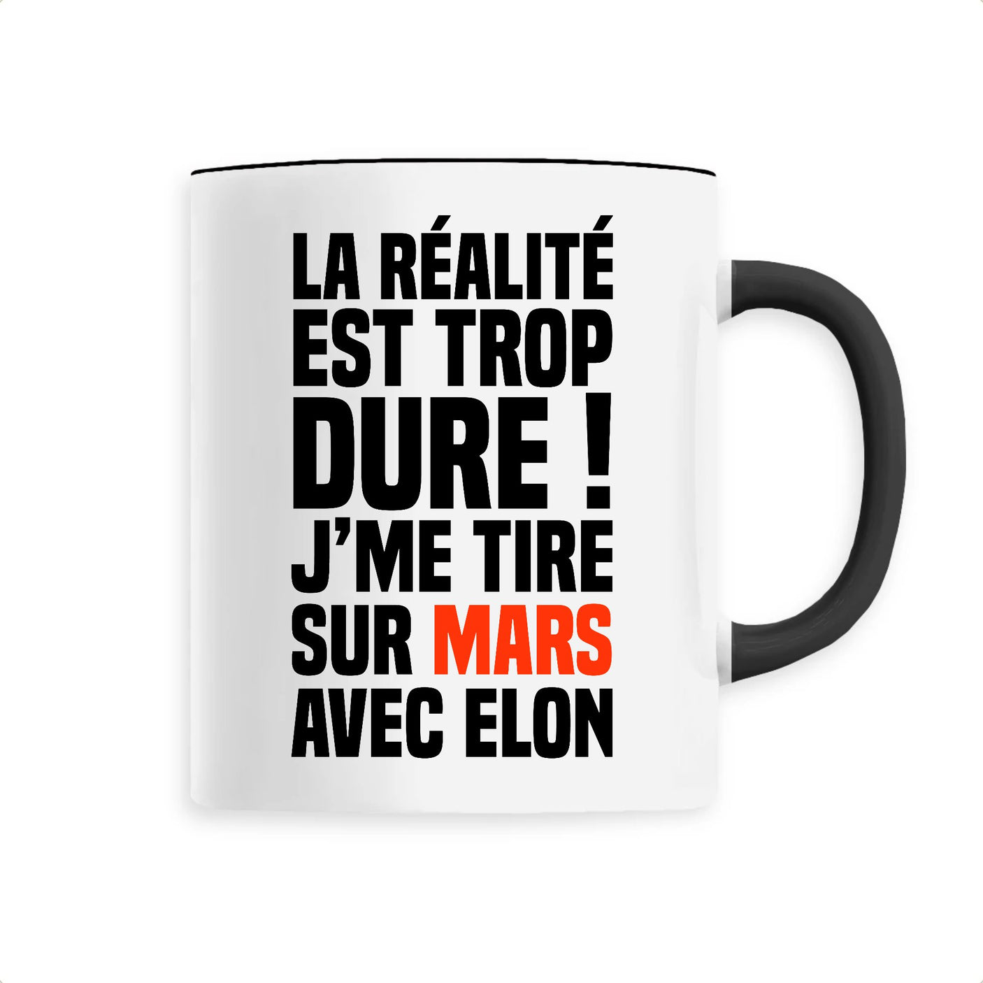 Mug J'me tire sur Mars avec Elon 