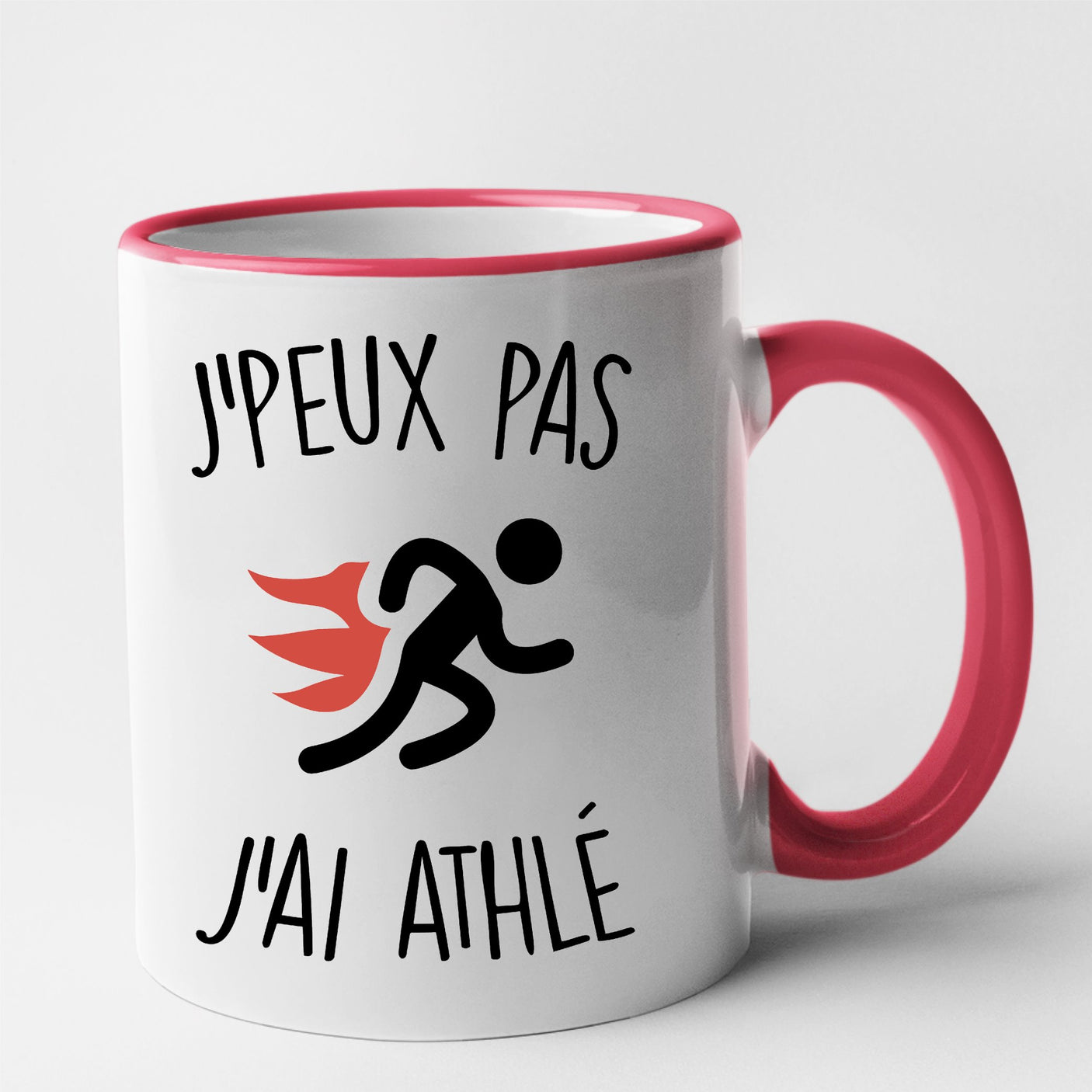 Mug J'peux pas j'ai athlé Rouge