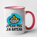 Mug J'peux pas j'ai bateau Rouge