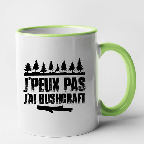 Mug J'peux pas j'ai bushcraft Vert