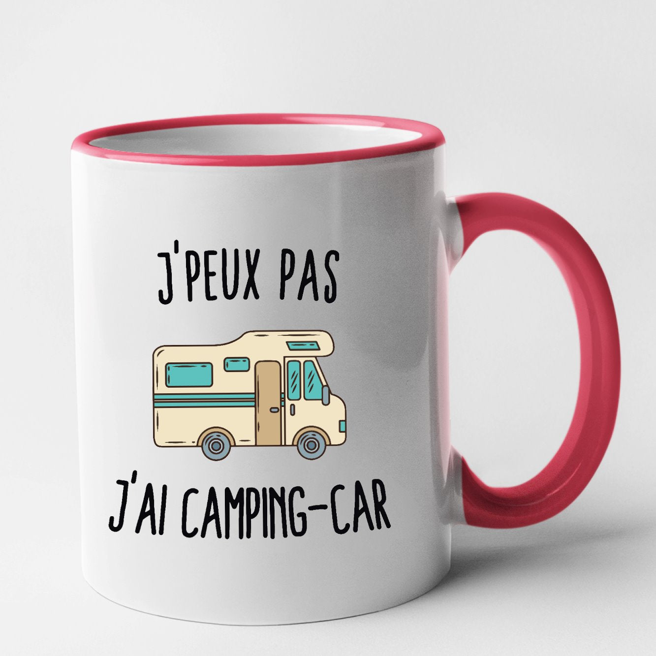 Mug J'peux pas j'ai camping-car Rouge