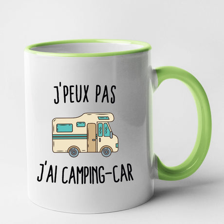 Mug J'peux pas j'ai camping-car Vert