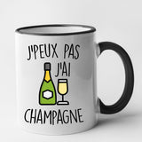 Mug J'peux pas j'ai champagne Noir