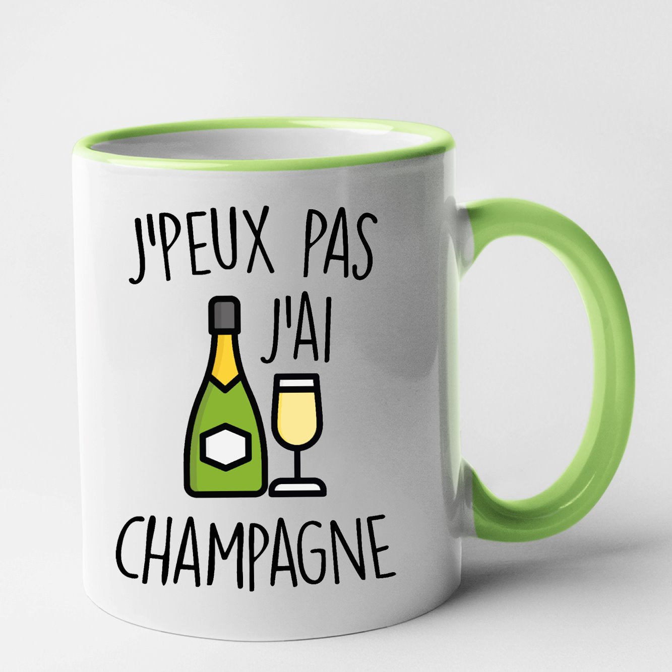 Mug J'peux pas j'ai champagne Vert