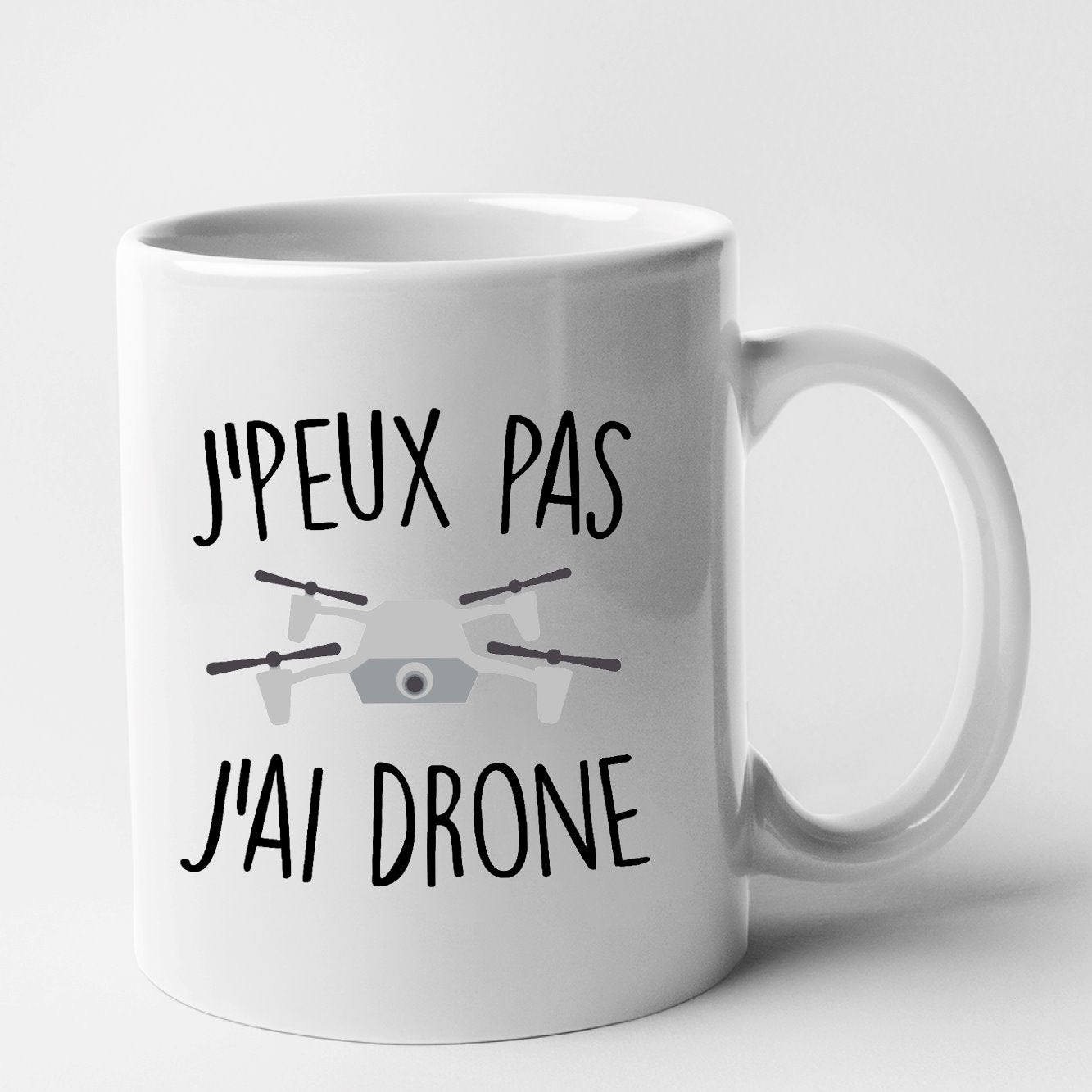 Mug J'peux pas j'ai drone Blanc