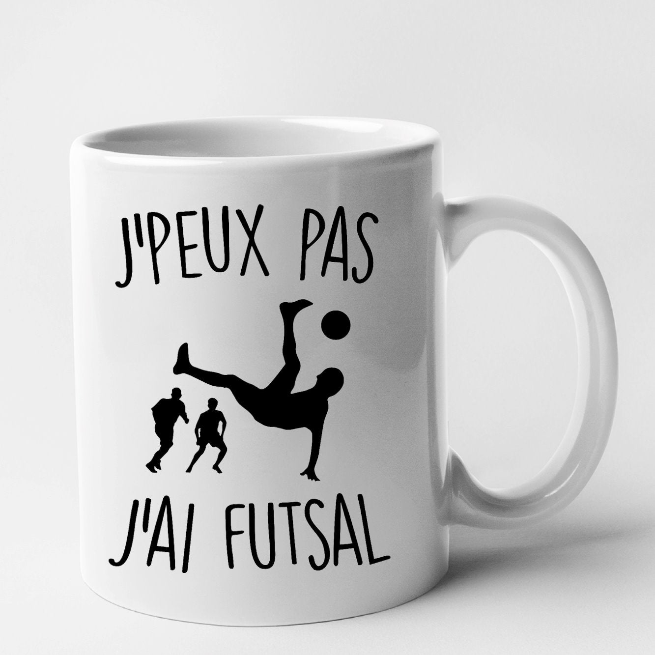 Mug J'peux pas j'ai futsal Blanc