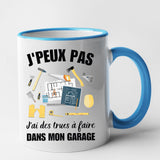 Mug J'peux pas j'ai garage Bleu