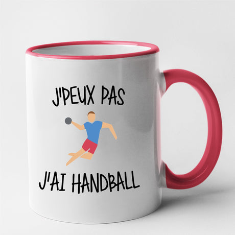 Mug J'peux pas j'ai handball Rouge