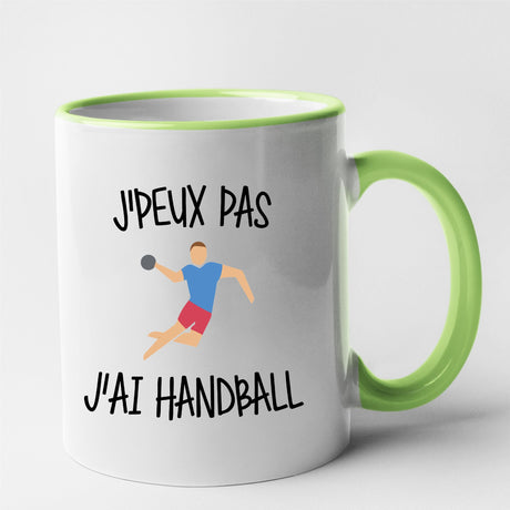 Mug J'peux pas j'ai handball Vert