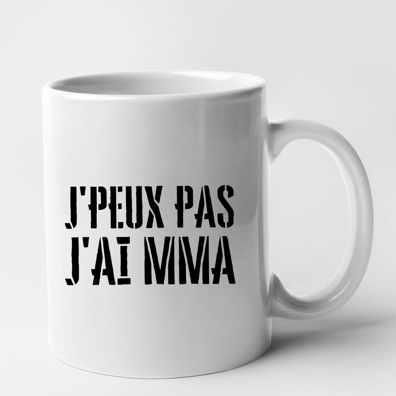 Mug J'peux pas j'ai MMA Blanc