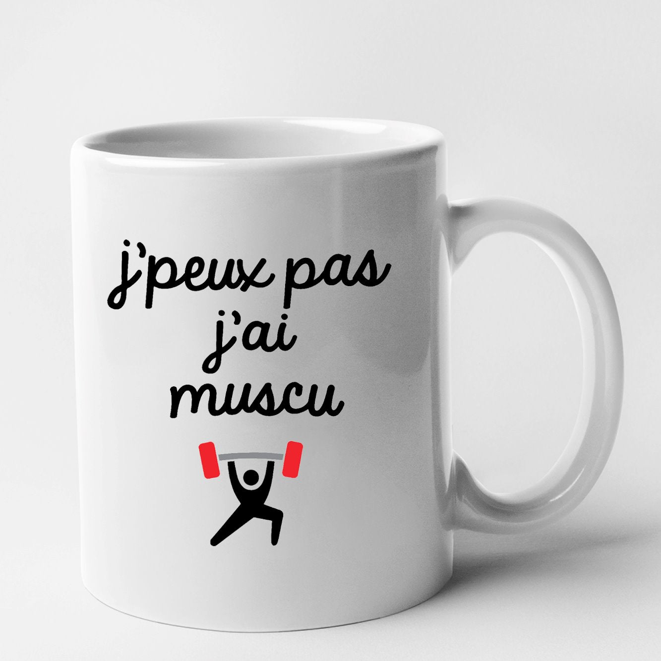 Mug J'peux pas j'ai muscu Blanc