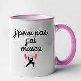 Mug J'peux pas j'ai muscu Rose