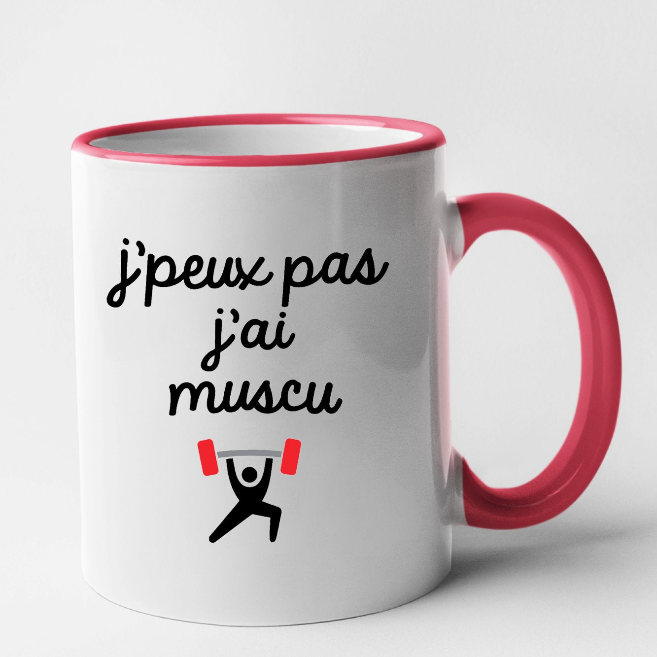 Mug J'peux pas j'ai muscu Rouge