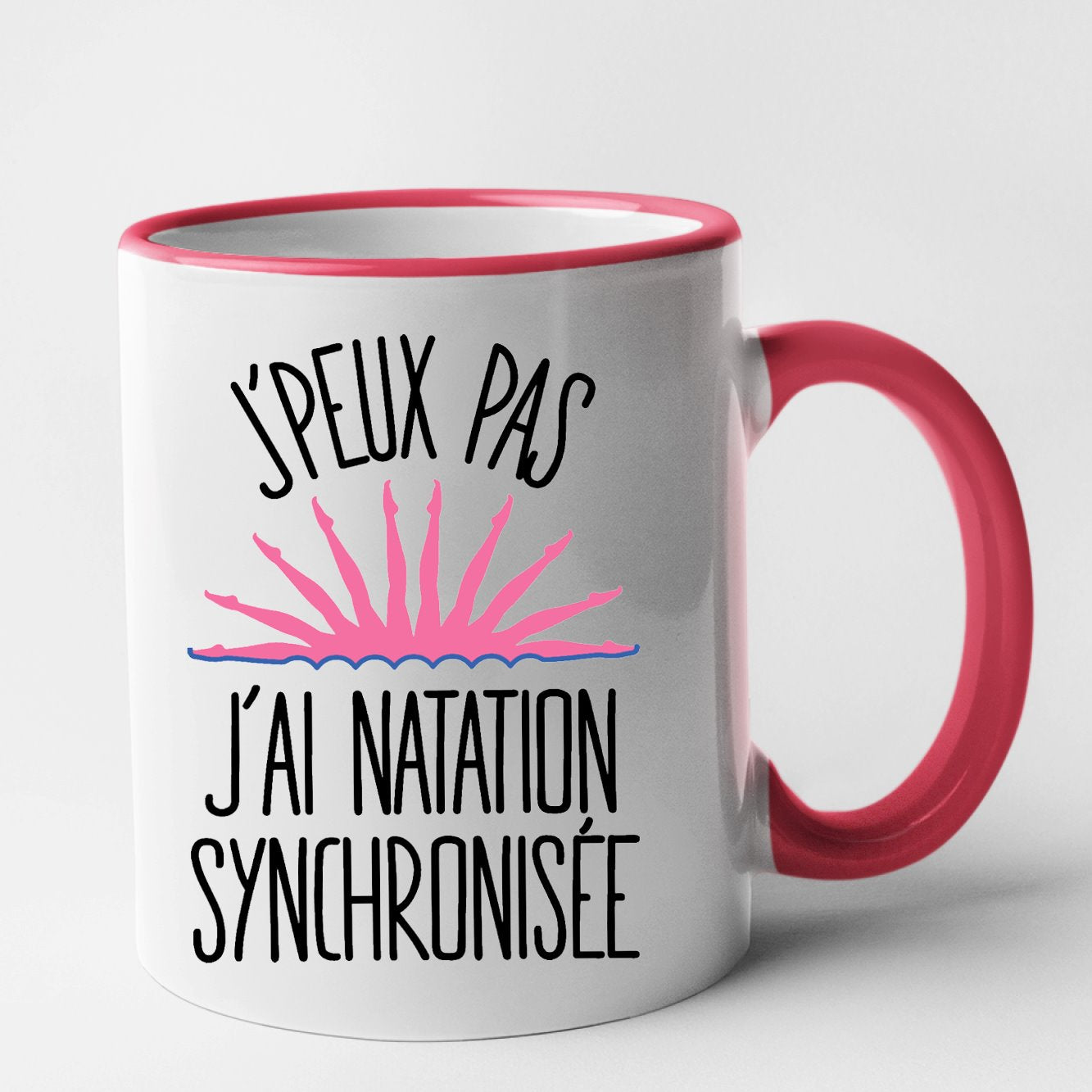 Mug J'peux pas j'ai natation synchronisée Rouge