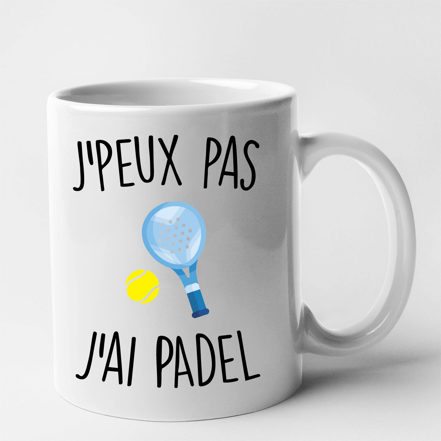 Mug J'peux pas j'ai padel Blanc