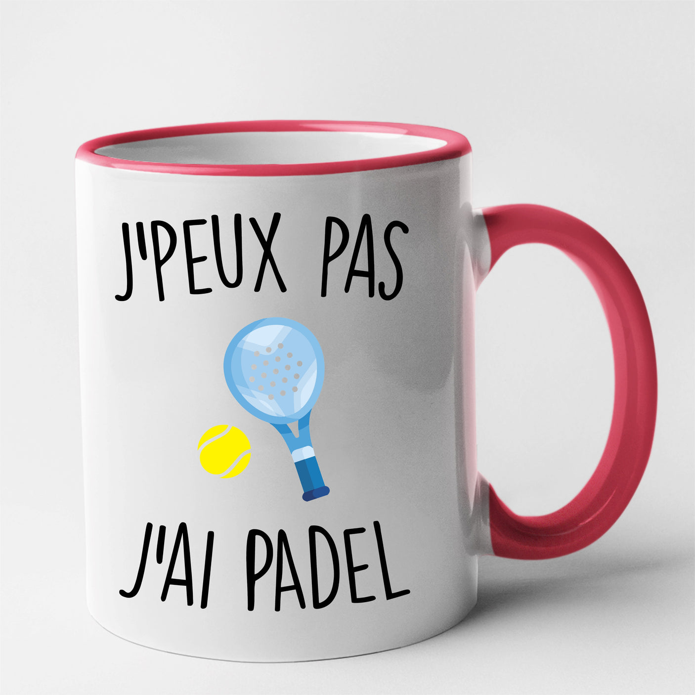 Mug J'peux pas j'ai padel Rouge