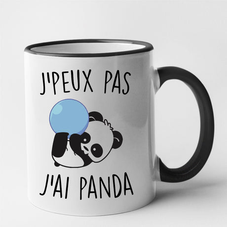 Mug J'peux pas j'ai panda Noir