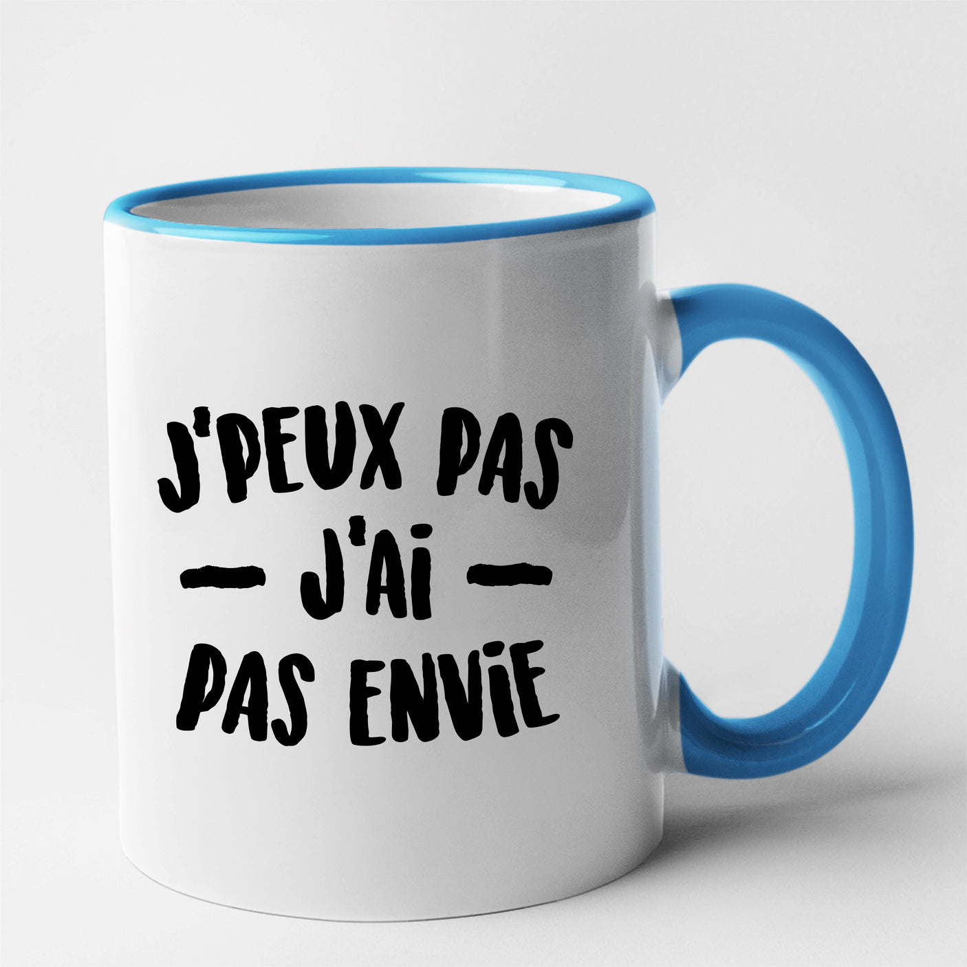 Mug J'peux pas j'ai pas envie Bleu