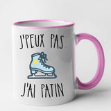 Mug J'peux pas j'ai patin Rose