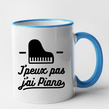 Mug J'peux pas j'ai piano Bleu