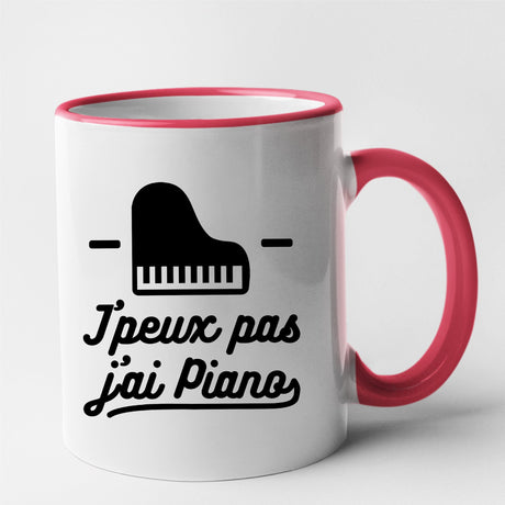 Mug J'peux pas j'ai piano Rouge