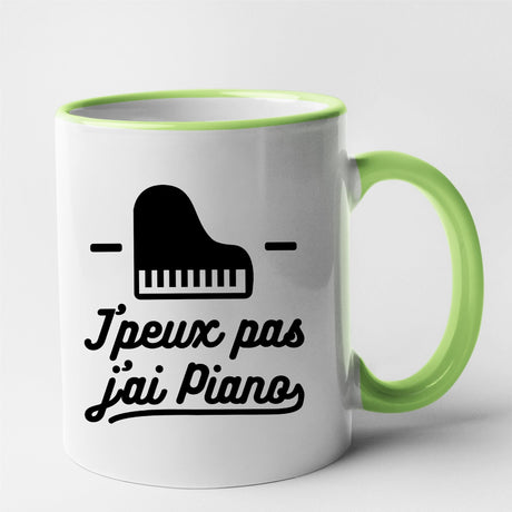 Mug J'peux pas j'ai piano Vert