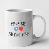 Mug J'peux pas j'ai ping-pong Blanc