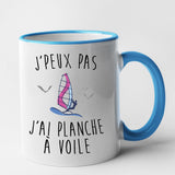 Mug J'peux pas j'ai planche à voile Bleu