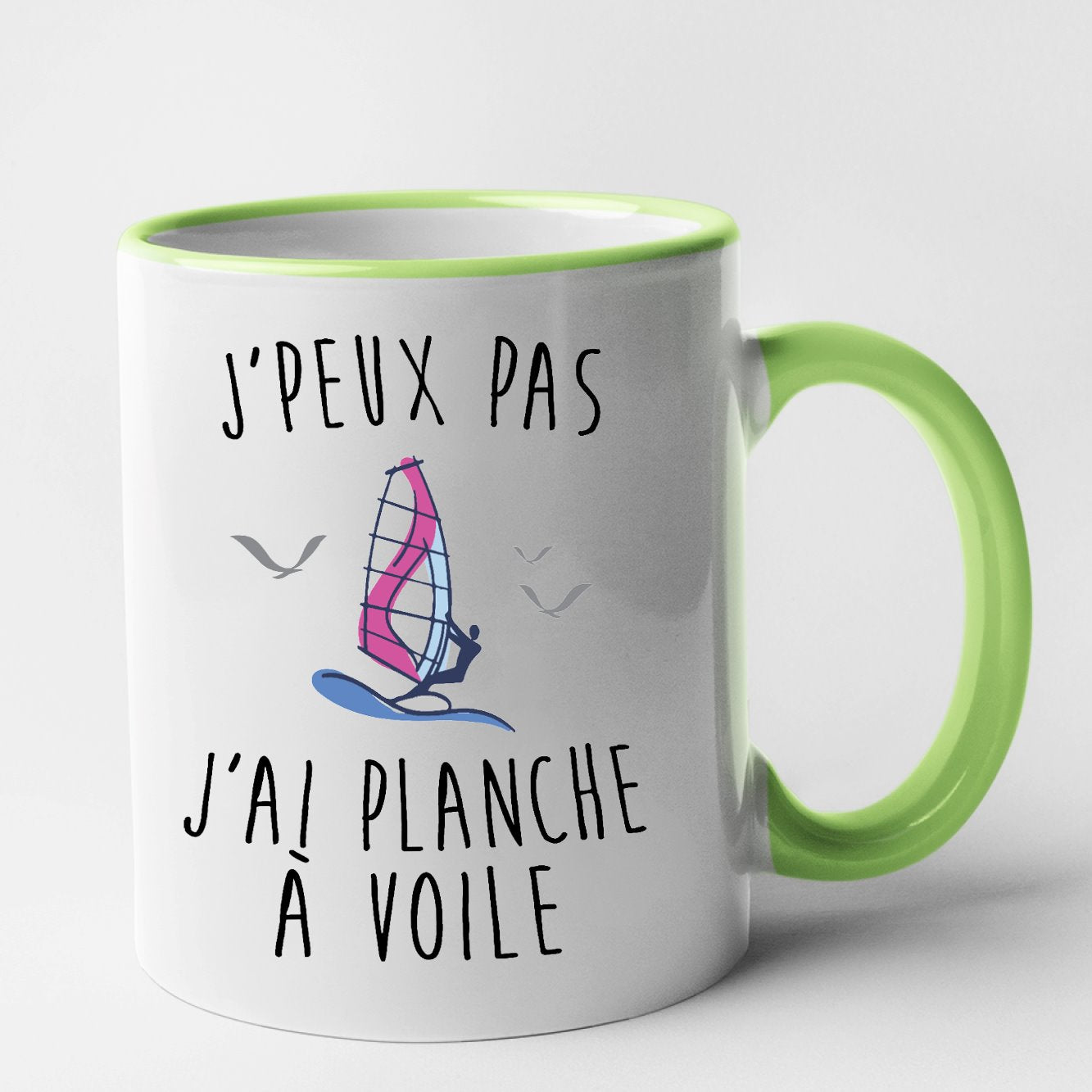 Mug J'peux pas j'ai planche à voile Vert