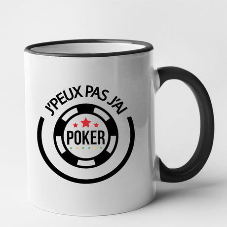 Mug J'peux pas j'ai poker Noir