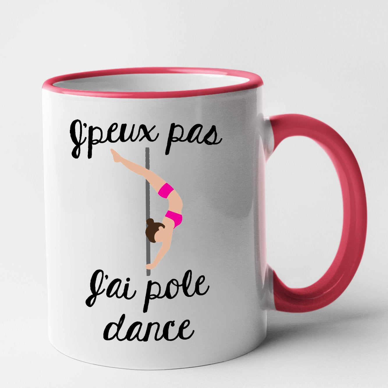 Mug J'peux pas j'ai pole dance Rouge