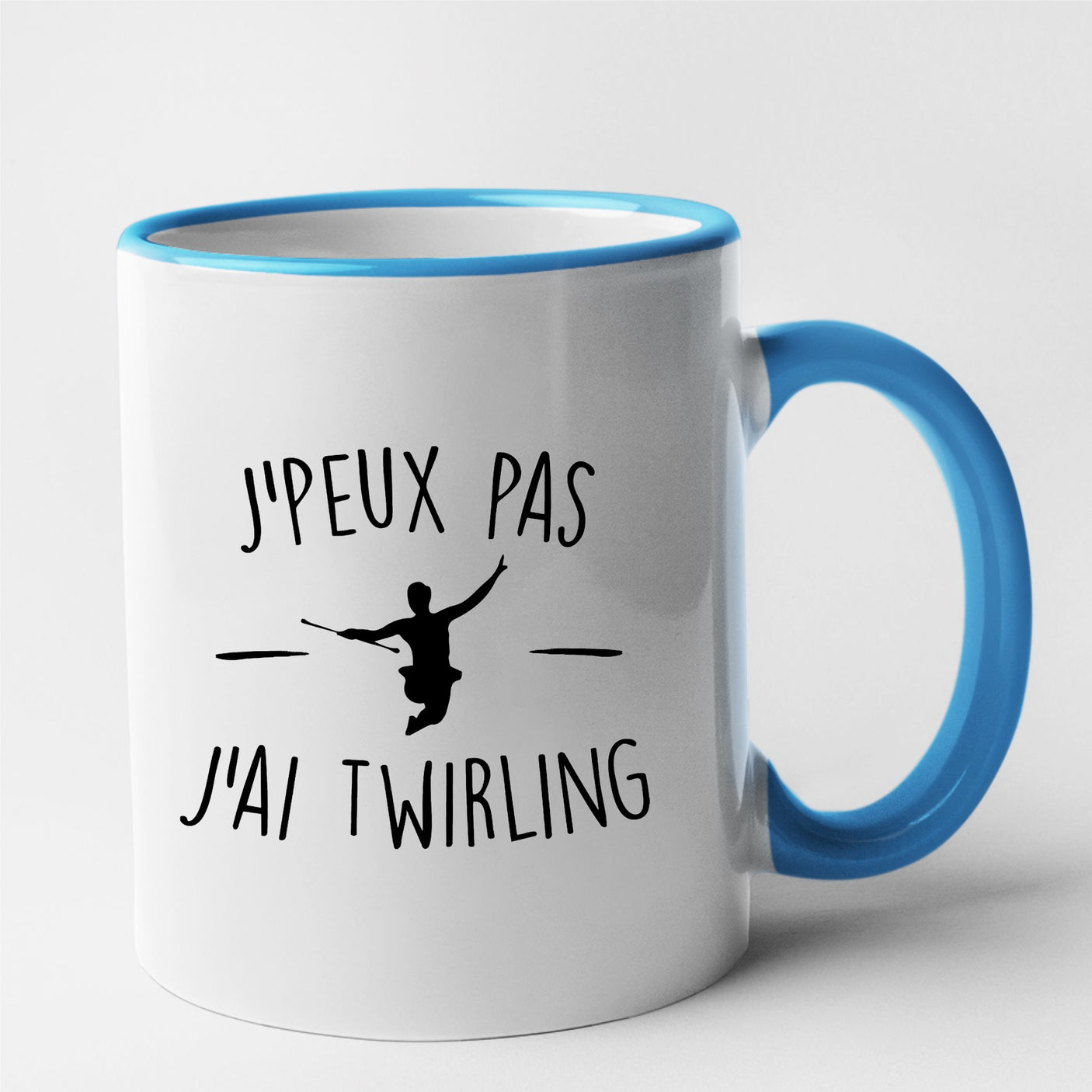 Mug J'peux pas j'ai twirling Bleu