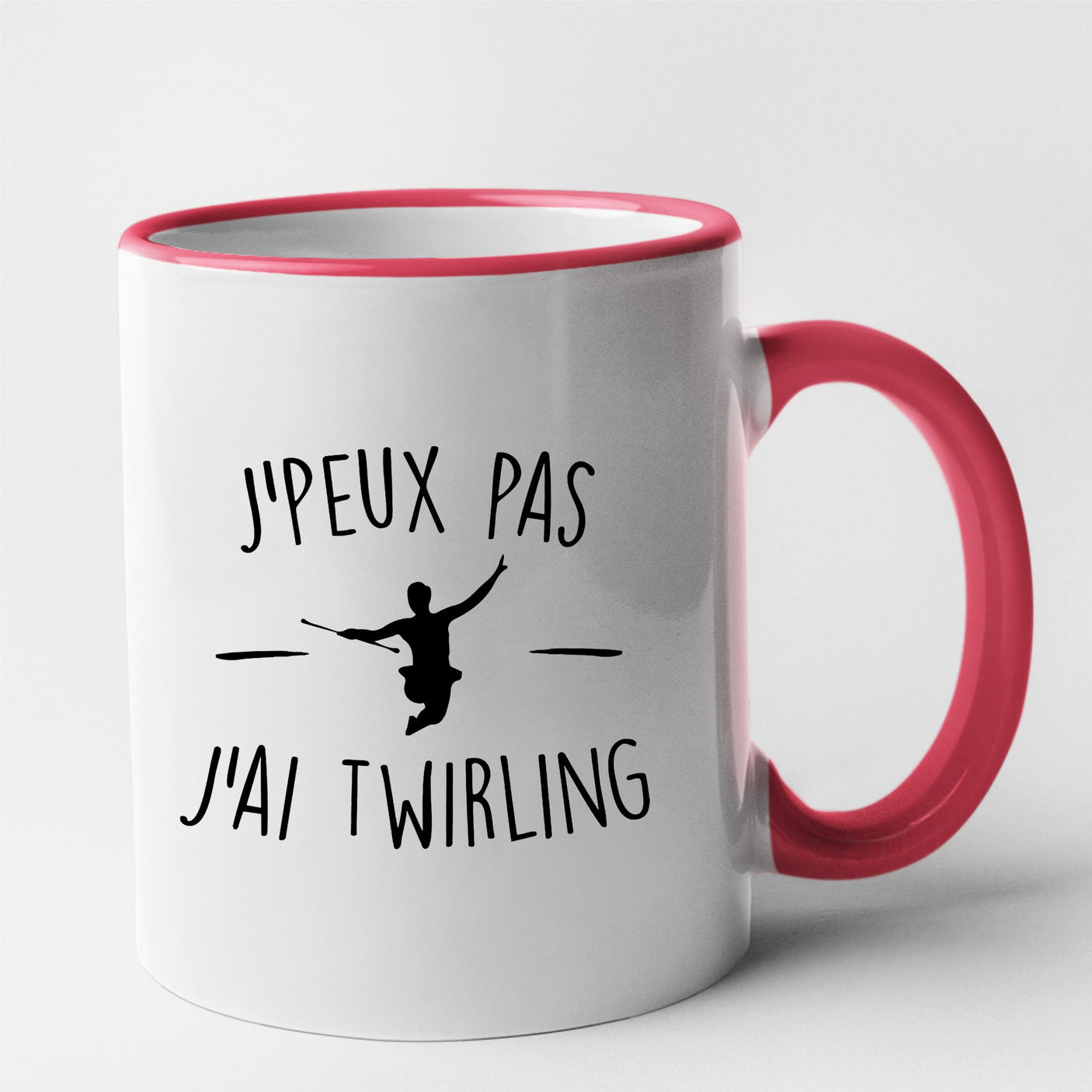 Mug J'peux pas j'ai twirling Rouge