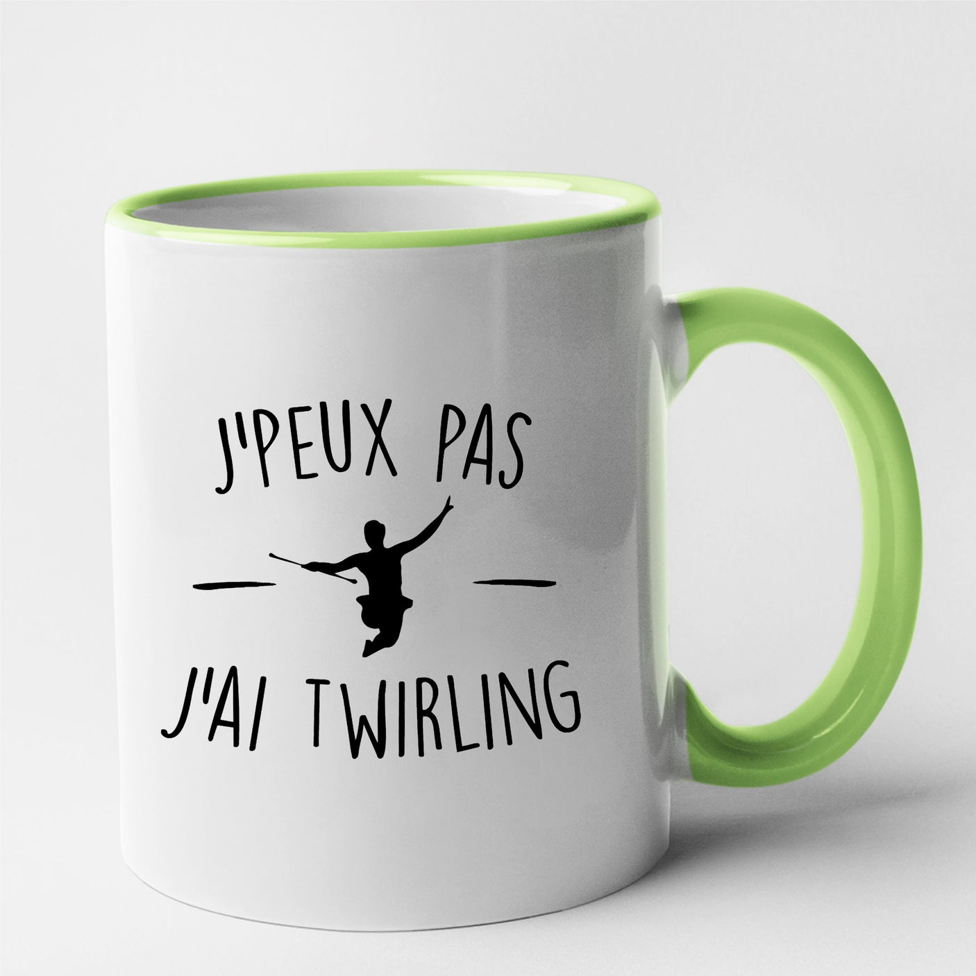 Mug J'peux pas j'ai twirling Vert