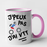 Mug J'peux pas j'ai VTT Rose