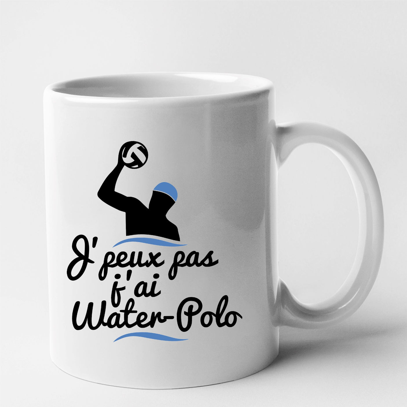 Mug J'peux pas j'ai water-polo Blanc