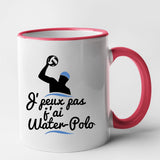 Mug J'peux pas j'ai water-polo Rouge