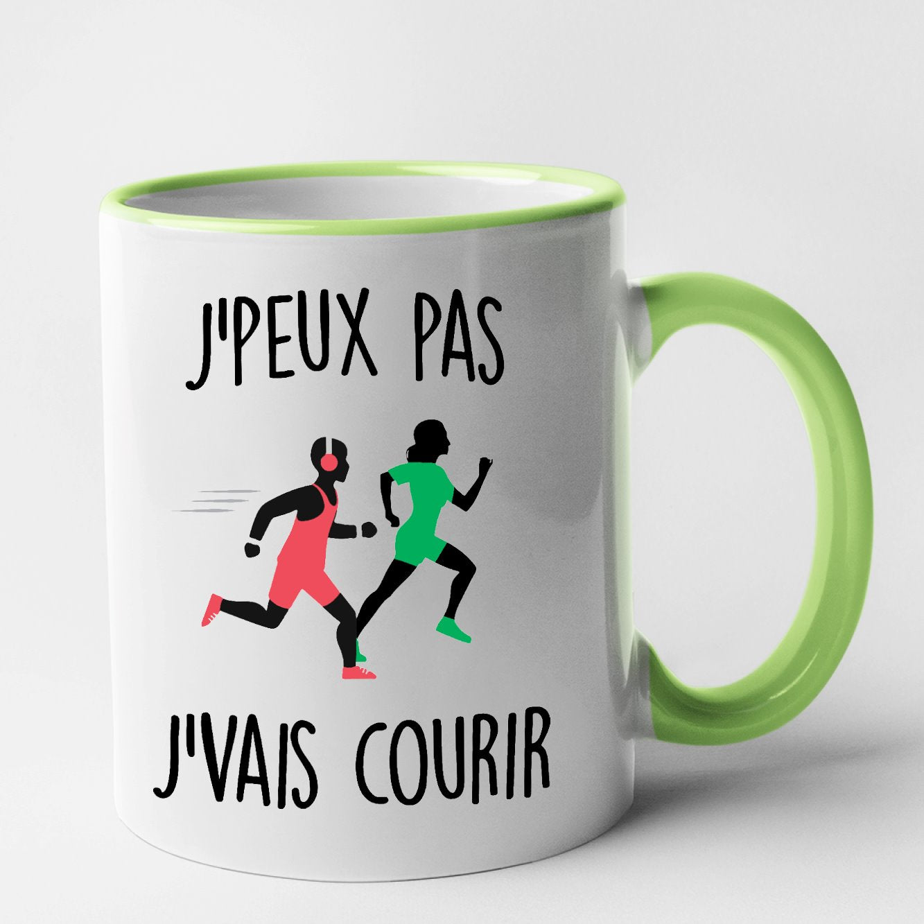 Mug J'peux pas j'vais courir Vert