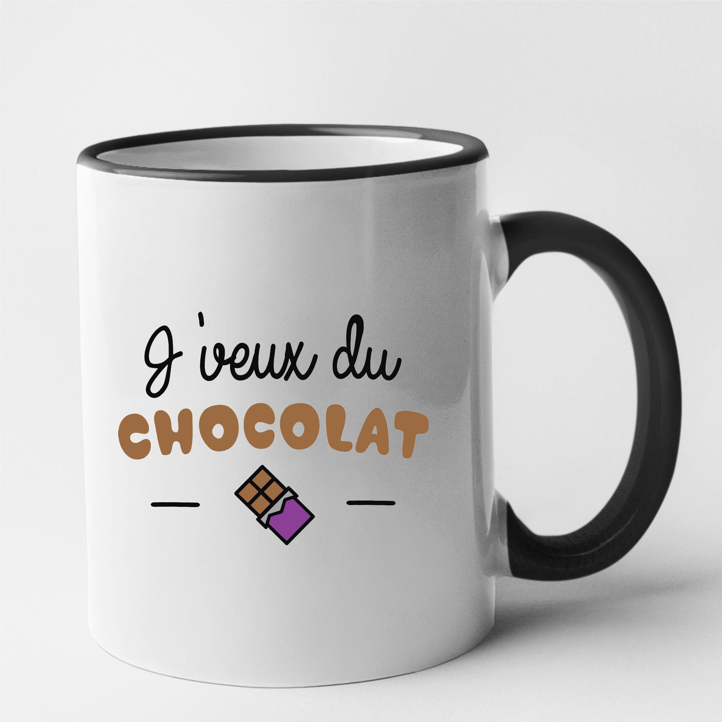 Mug J'veux du chocolat Noir
